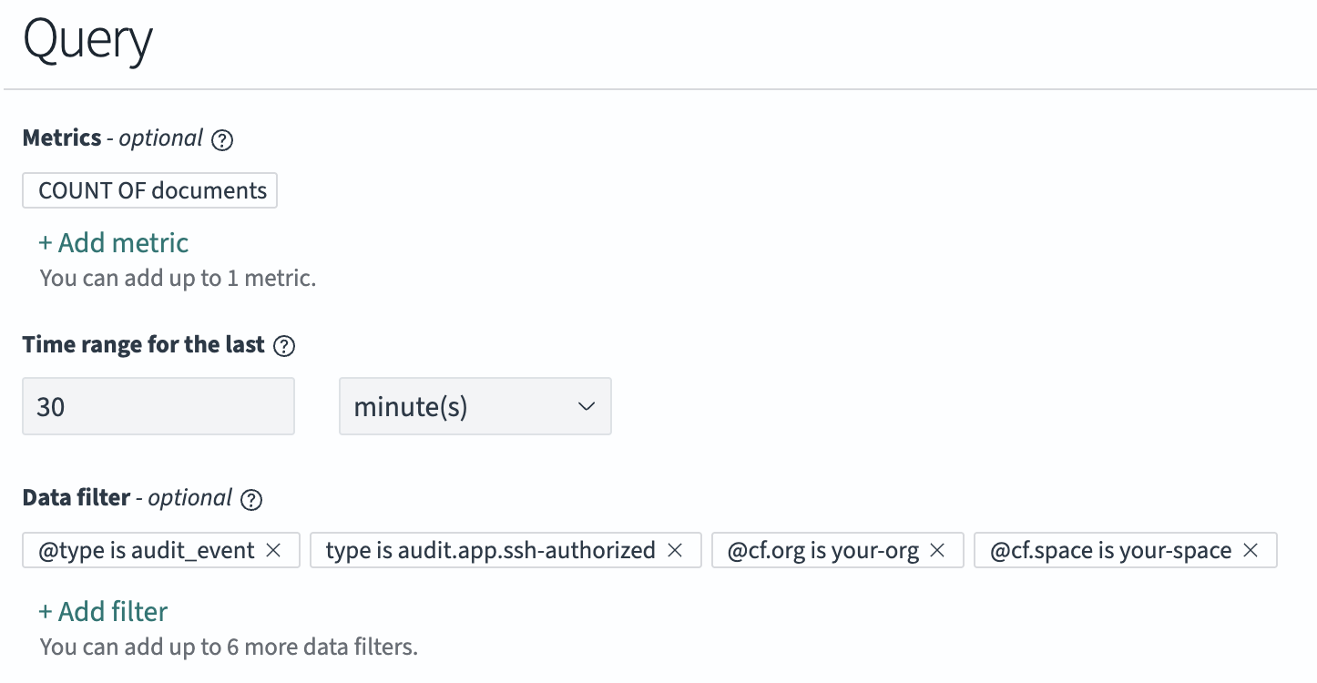 "Screenshot of configuration for an alerting monitor query in OpenSearch Dashboards"