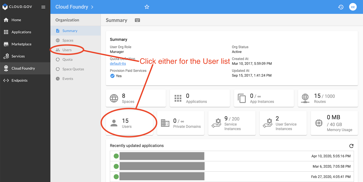&quot;Click on either Users in the secondary left menu that appears or the box labeled Users in the bottom center of the screen.&quot;
