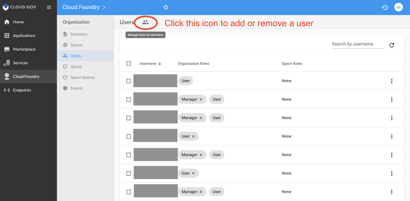 &quot;Click on the Manage Roles by Username icon toward the top of the screen.&quot;